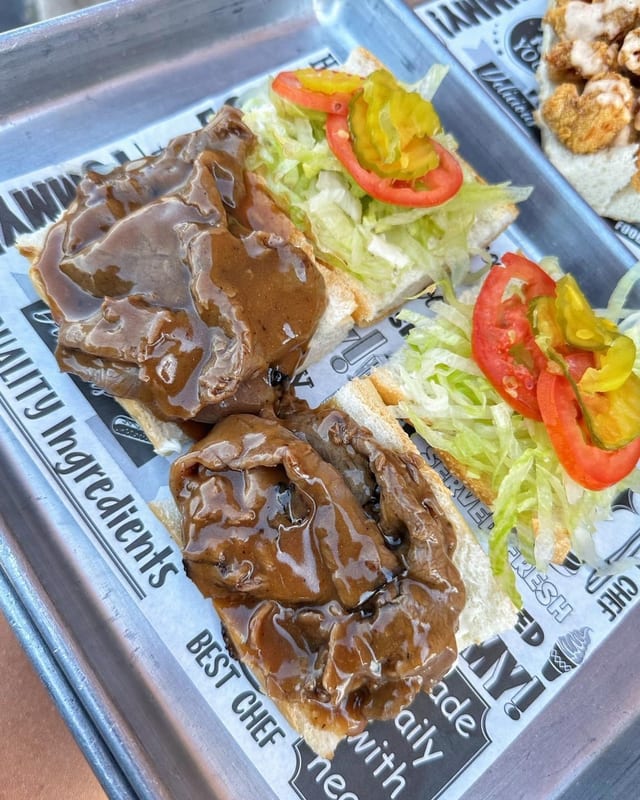 Small Roast Beef & Gravy Poboy.