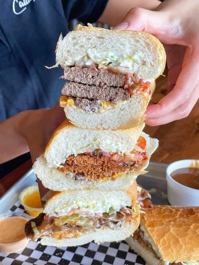 Regular Cheeseburger Poboy.