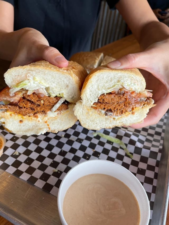 Small Hot Sausage Poboy.